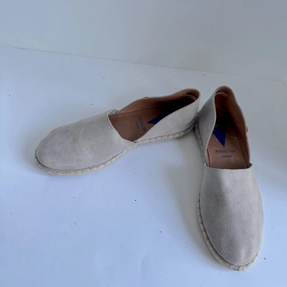 Verbenas Carmen Womens 42 EU Shoes Gray Suede Leather Espadrille Flat Sandals - Picture 9 of 12